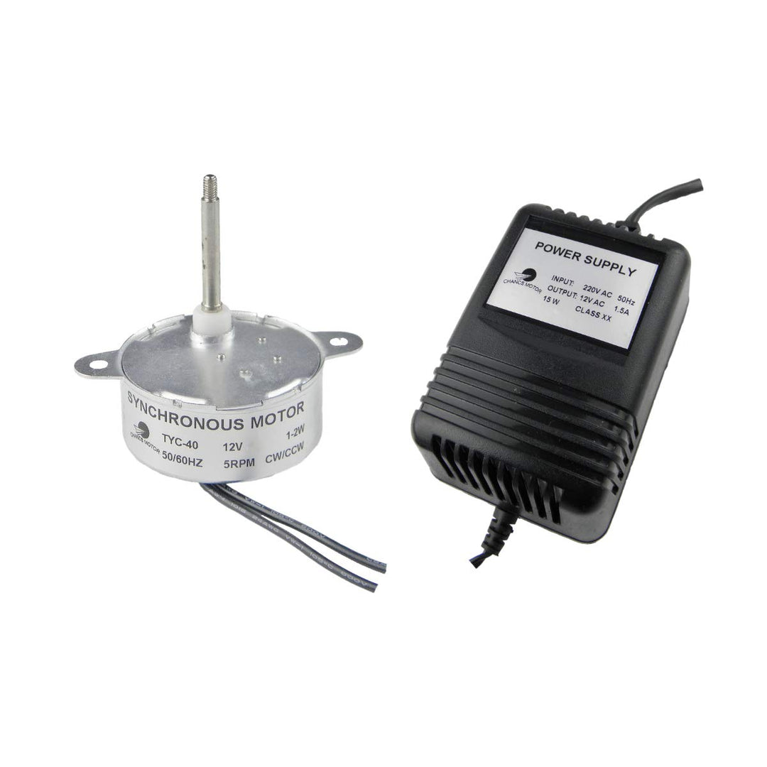 CHANCS TYC40 12V AC 5 U/min Welle 35mm Synchronmotor Mit Wechselstromversorgung - Eingang 220V Ausga