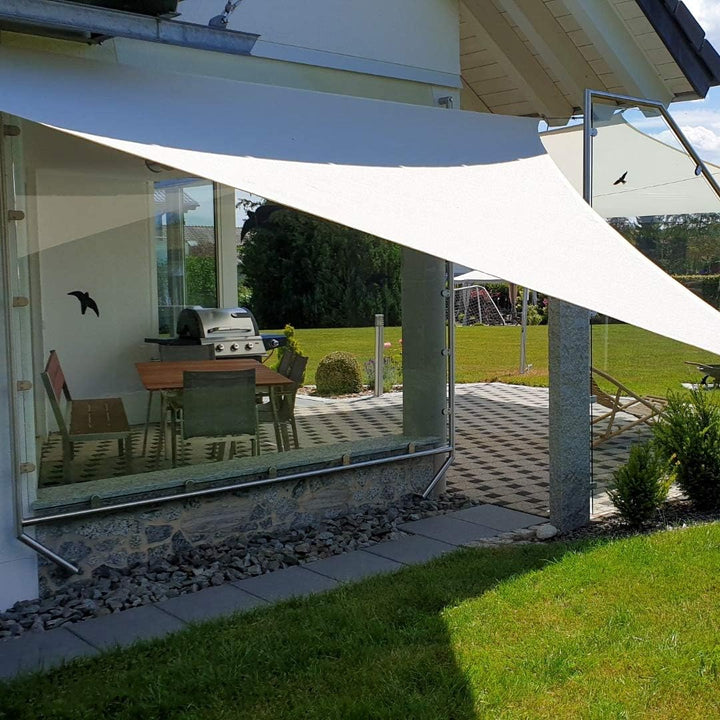 Toldoro® Sonnensegel 6x6x6 m dreieckig & regendicht/Komplettset inkl. 2X Wandhalter, 1x Mast mit Höh