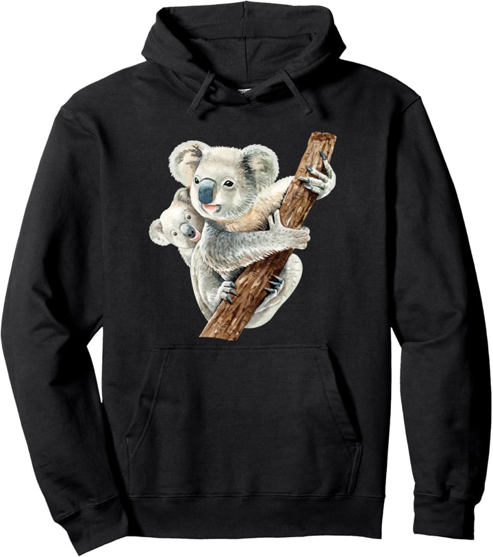 KOALA Aquarell künstlerische Mama Papa australische süsse Bär Pullover Hoodie