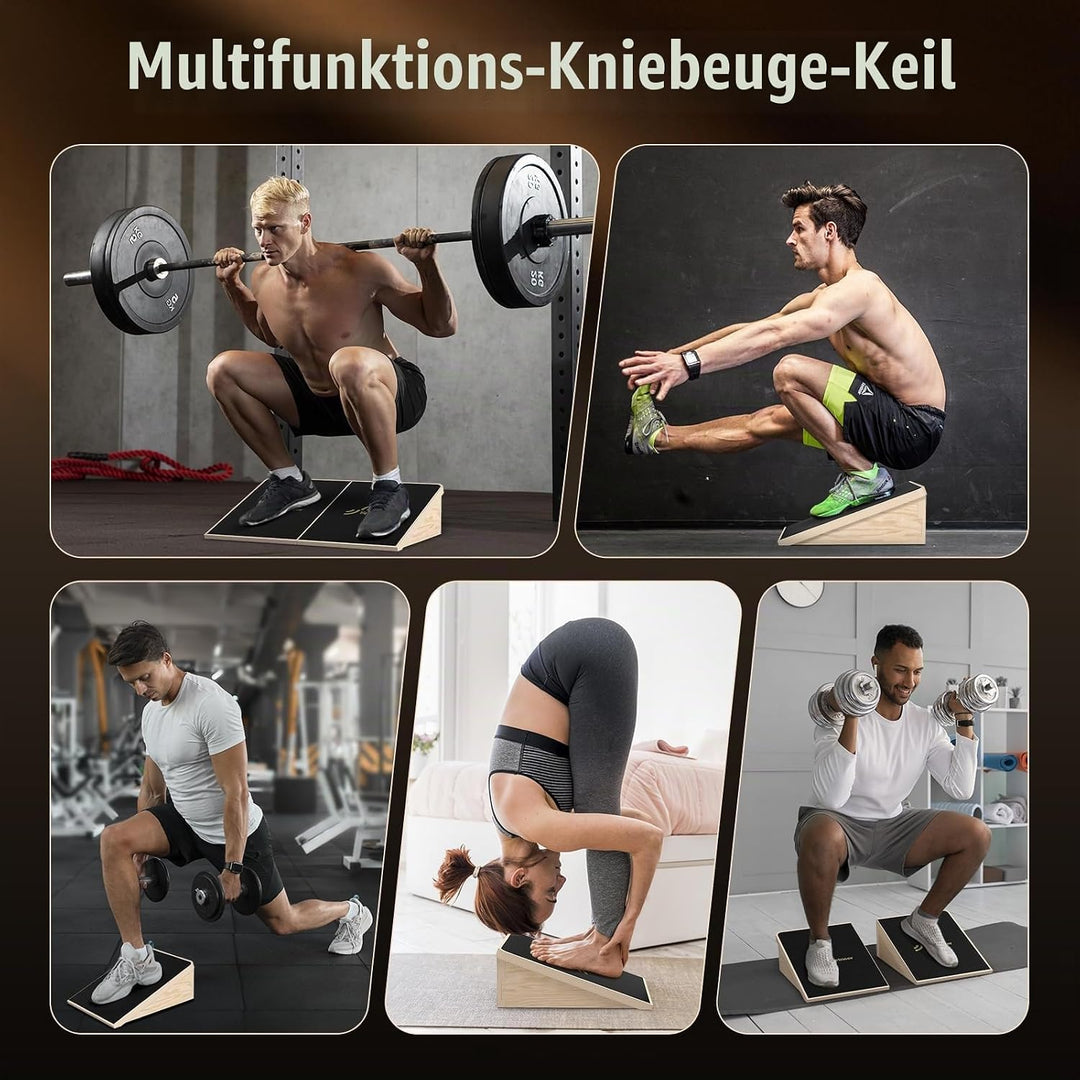 Sportneer Wadendehner Schrägbrett 540 KG – 15° / 20° Slant Board für Knieretter, Squat Wedge, Kraftt