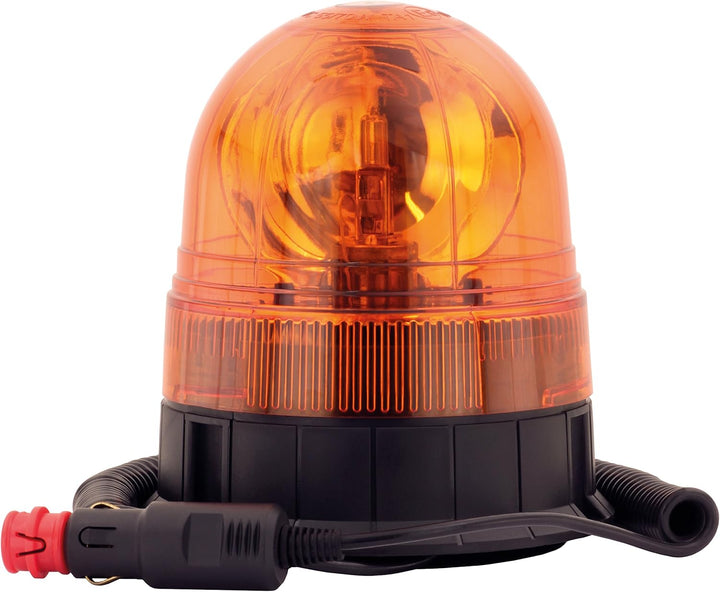 AdLuminis Halogen Rundumleuchte Orange Mit Magnetfuss, Blinkleuchte 12V 24V, ECE R65 Strassenverkehr