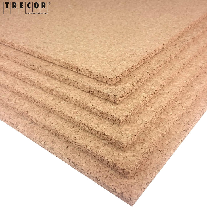 TRECOR® Pinnwand Korkplatte [Format: 925 x 610 mm] - 12 mm Stärke - Hochelastisch und Antistatisch -