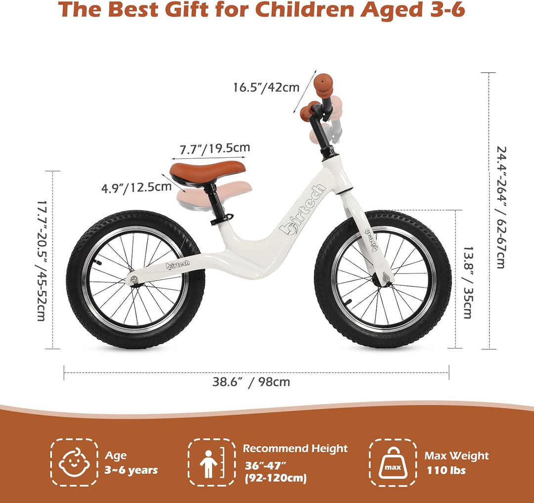 Hello-5ive 14" Kinder-Laufrad für Jungen und Mädchen von 3, 4, 5, 6 Jahren, Luftreifen mit Magnesium