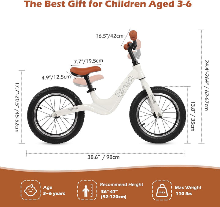 Hello-5ive 14" Kinder-Laufrad für Jungen und Mädchen von 3, 4, 5, 6 Jahren, Luftreifen mit Magnesium