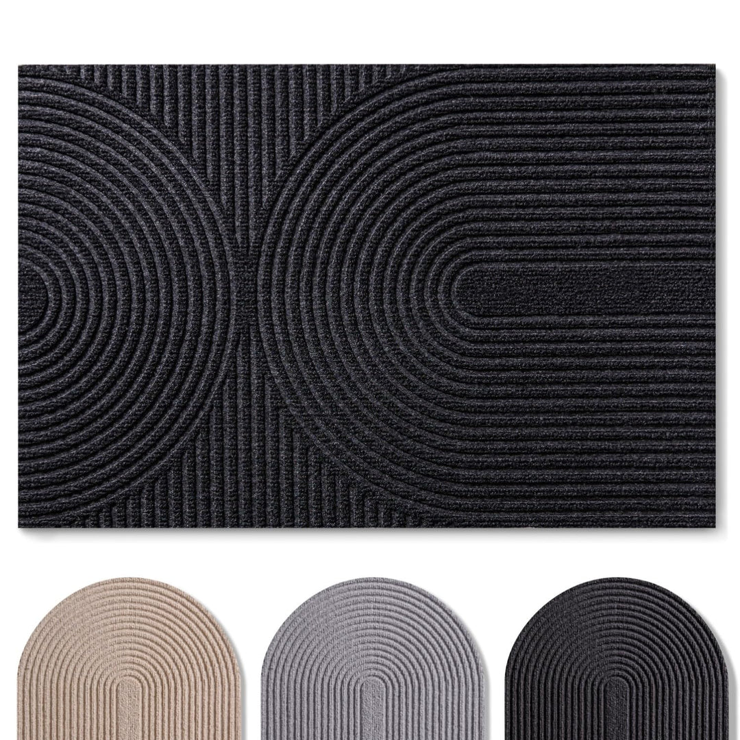 Blumtal Fussmatte 60x90 cm - rutschfeste Schmutzfangmatte - Fussabtreter mit Muster - Fussmatten Hau
