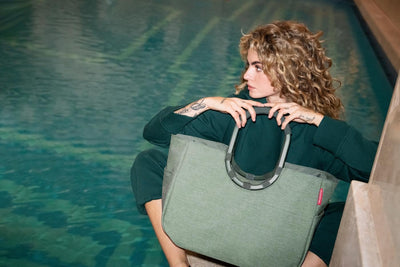 reisenthel loopshopper L frame twist sage – Stabile Tasche mit praktischen Fächern aus recycelten PE