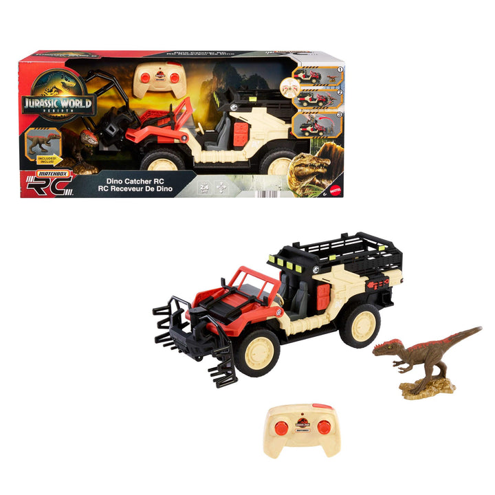Mattel Jurassic World: Die Wiedergeburt Matchbox RC Spielzeug-Truck, ferngesteuertes batteriebetrieb