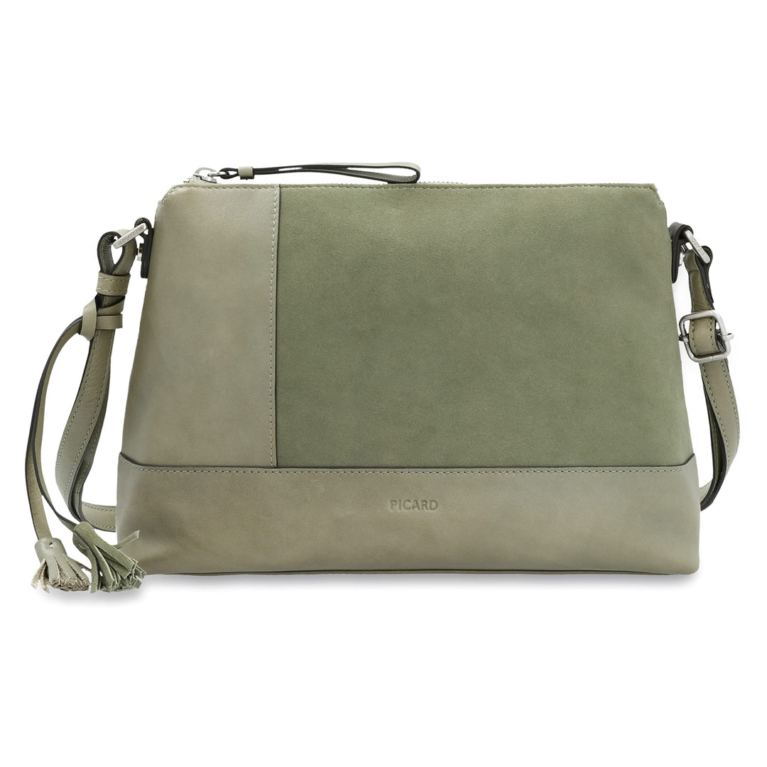Picard Damen Schultertasche SAFARI aus Velour Klein | mit Reissverschluss | Schultertasche | Alltag,