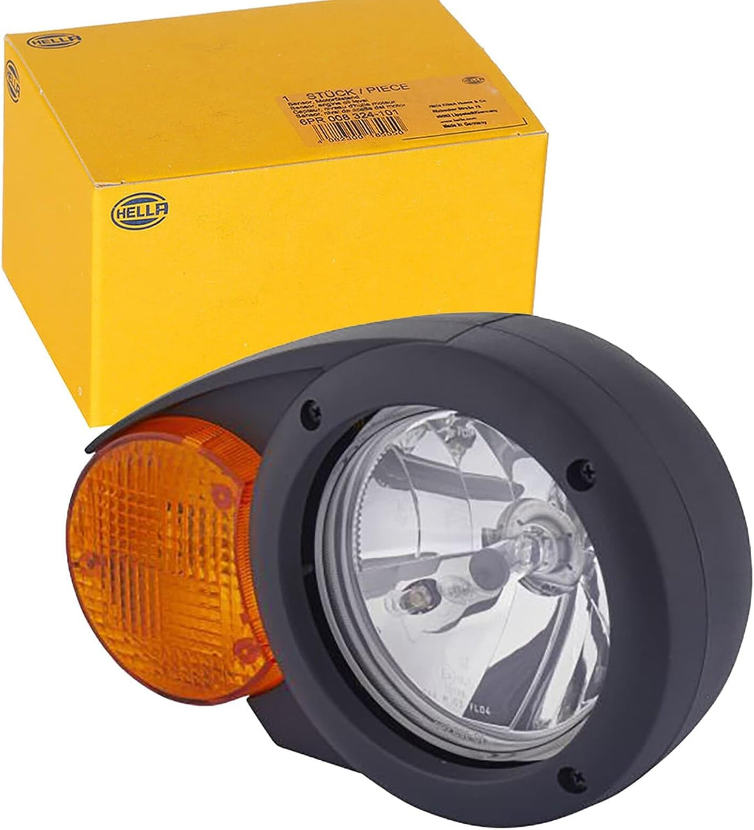 HELLA - Halogen-Hauptscheinwerfer - Combi 133 - 24V - Referenzzahl: 12.5 - Anbau - glasklare Streusc
