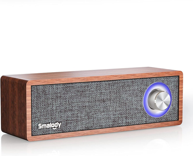 Smalody Holz Retro-Bluetooth-Lautsprecher, Tragbare Mini-Bluetooth-Lautsprecher, Vintage-Holzlautspr