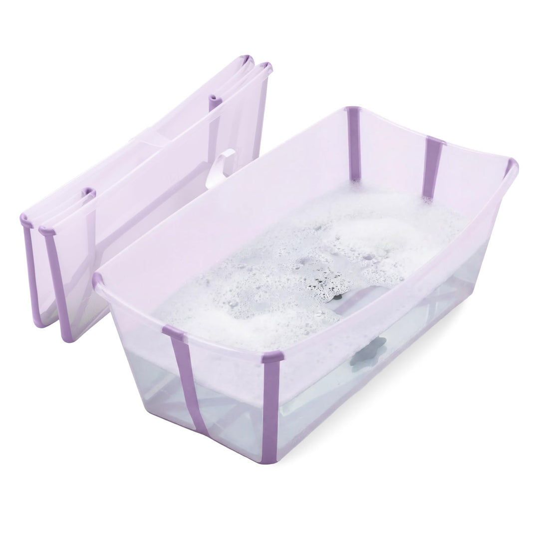 Stokke Flexi Bath, Lavender - 64 x 24 x 34 cm - Faltbare Babybadewanne für Neugeborene und Babys - L