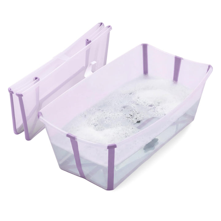 Stokke Flexi Bath, Lavender - 64 x 24 x 34 cm - Faltbare Babybadewanne für Neugeborene und Babys - L