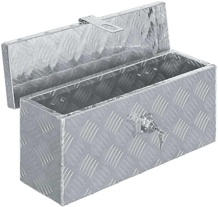 vidaXL Aluminiumkiste Silbern Alubox Aluminiumbox Transportkiste Alukoffer 48.5 x 14 x 20 cm Silber,