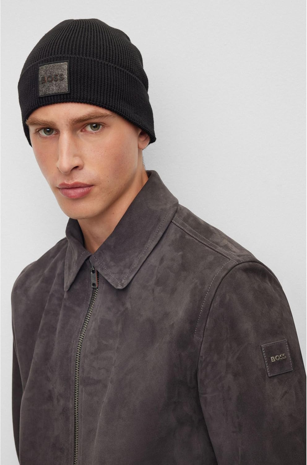 BOSS Herren Mütze Strickmütze Foxxy Einheitsgrösse -001 black, Einheitsgrösse -001 black