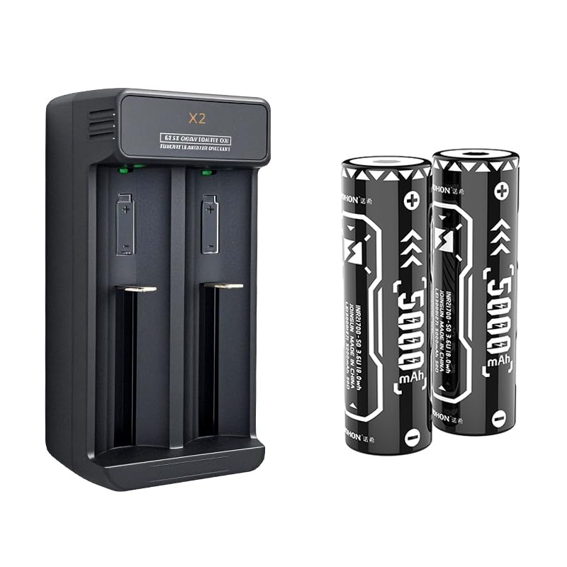 21,700-Akku und Universal-Ladegerät | 5000mAh 18Wh für Elektrische oder Automatische Geräte, 3,6 V/3