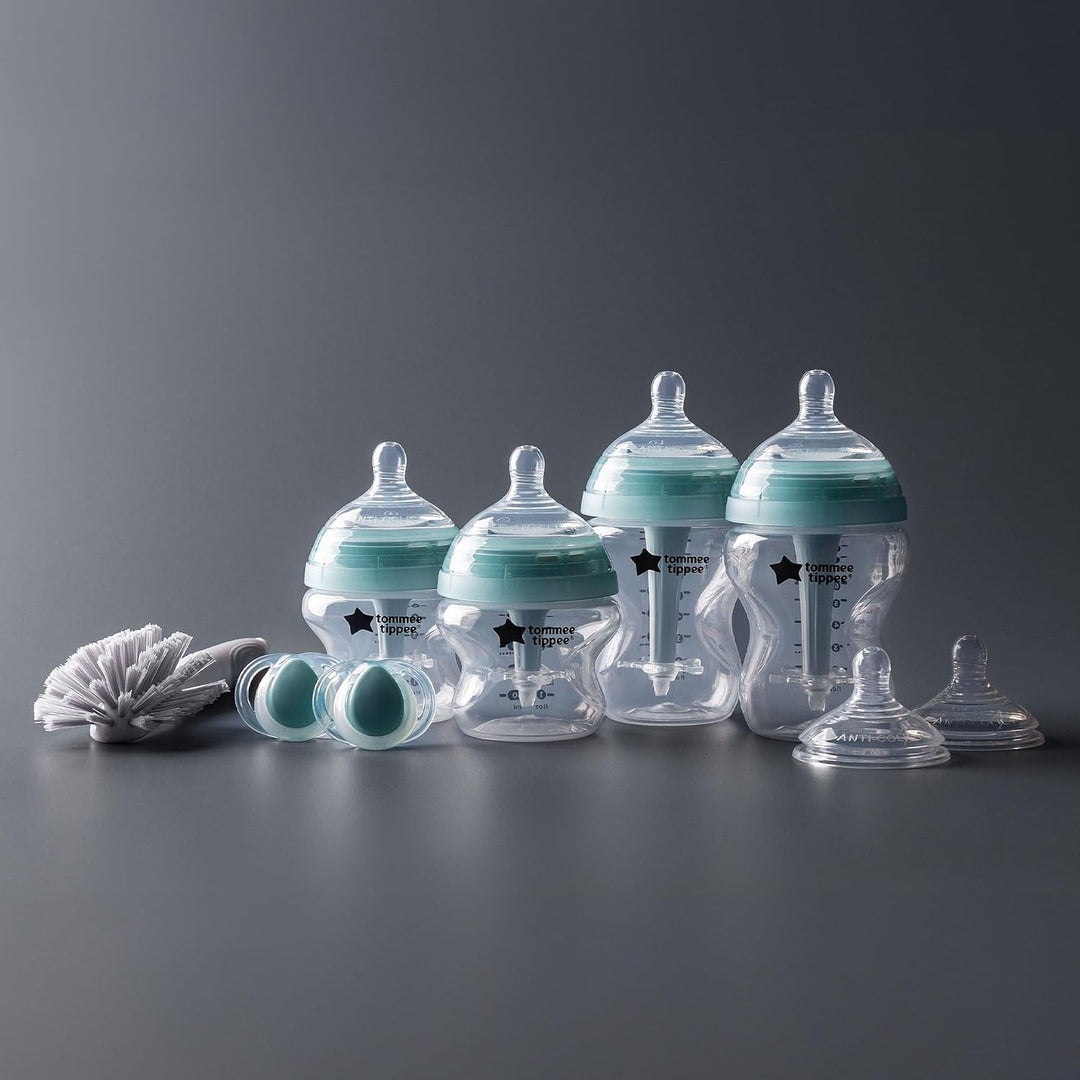 Tommee Tippee Advanced Anti-Colic Neugeborene Babyflasche Starter Kit, langsam fliessende brustähnli