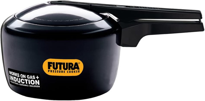 Futura Hawkins Schnellkochtopf, 3 l, harteloxiert, Induktionsgeeignet, klein, Schwarz 3-Litre, 3-Lit