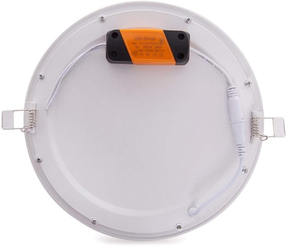 Packung mit 2 LED-Panels 20W 2000Lm 4200ºK Rund 40.000H [GR-RDP15-20W-W-PK2-AP] | Greenice Opal, Opa