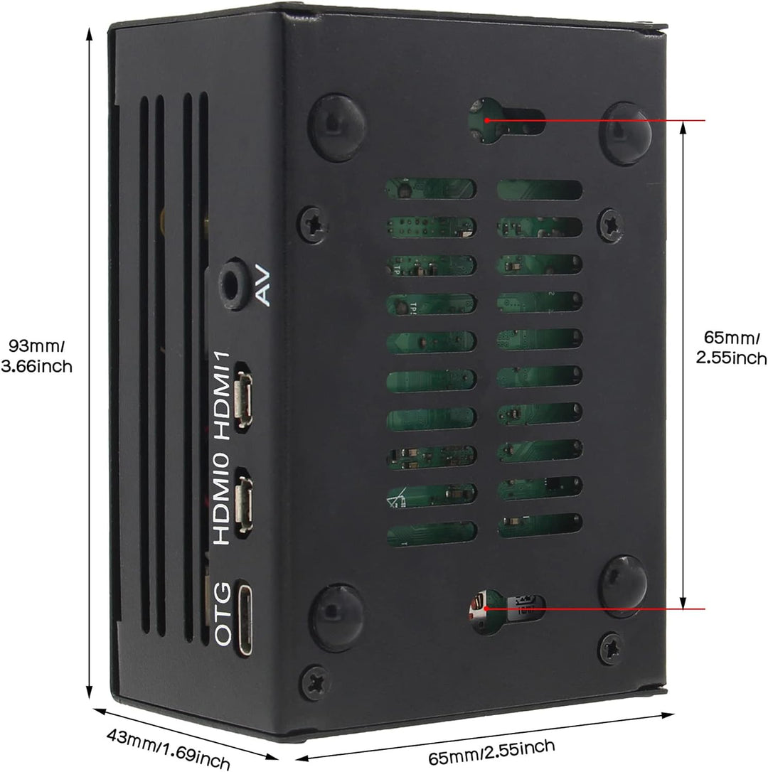 Geekworm KVM-A3 Kit for Raspberry Pi 4 Open-Source KVM Over IP, Support PiKVM V3 HDMI