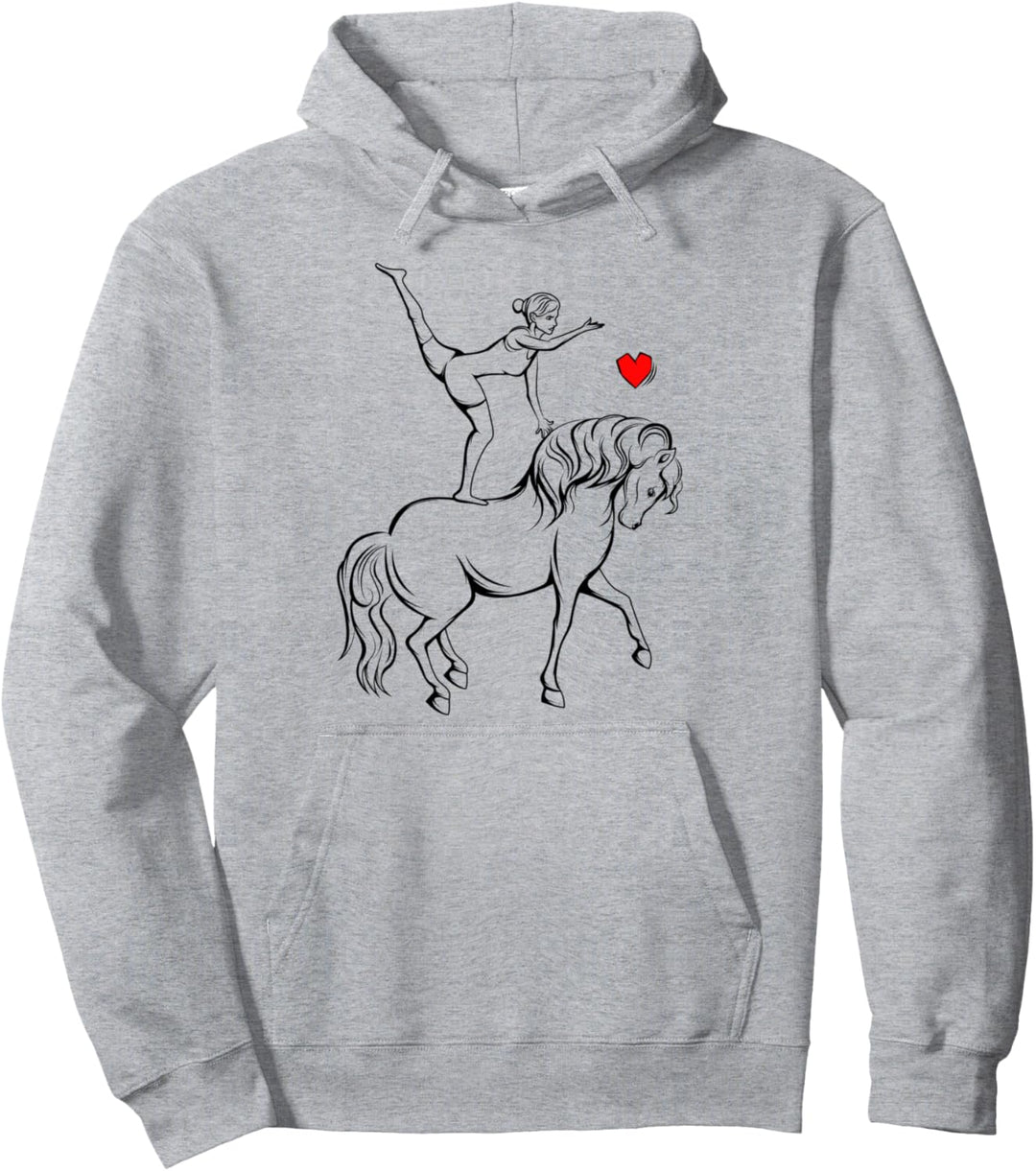 Voltigieren Volti Reiterin Pferde Mädchen Kinder Frauen Pullover Hoodie