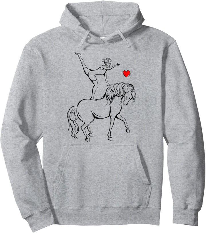 Voltigieren Volti Reiterin Pferde Mädchen Kinder Frauen Pullover Hoodie