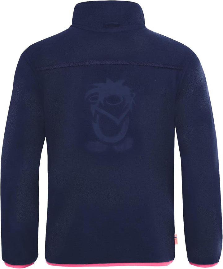 Trollkids Mädchen Oppdal XT Fleece Jacke 92 Marineblau / Magenta, 92 Marineblau / Magenta