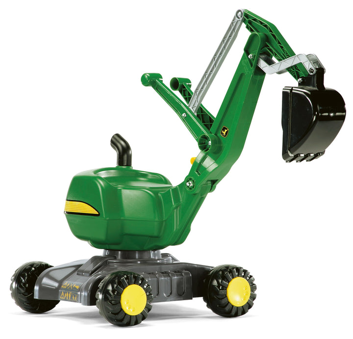 Rolly Toys rollyDigger Kunststoffbagger John Deere (für Kinder von 3 – 5 Jahren, 360° drehbar, mit A