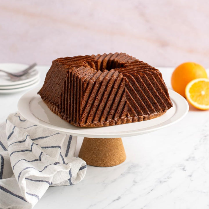 Nordic Ware Backform Bundt Squared Pan Aluminium Gold, 20,3cm x 20,3cm, NW 80577, Gold