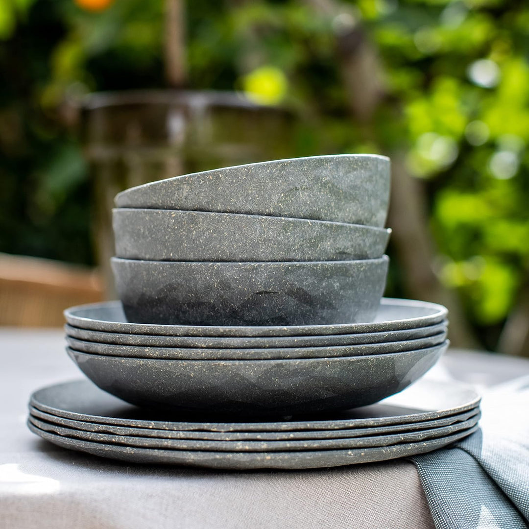 Koziol Suppenteller, 220 mm, 4 Stück, 5006701, Natur Ash Grey 220mm Nature Ash Grey, 220mm Nature As