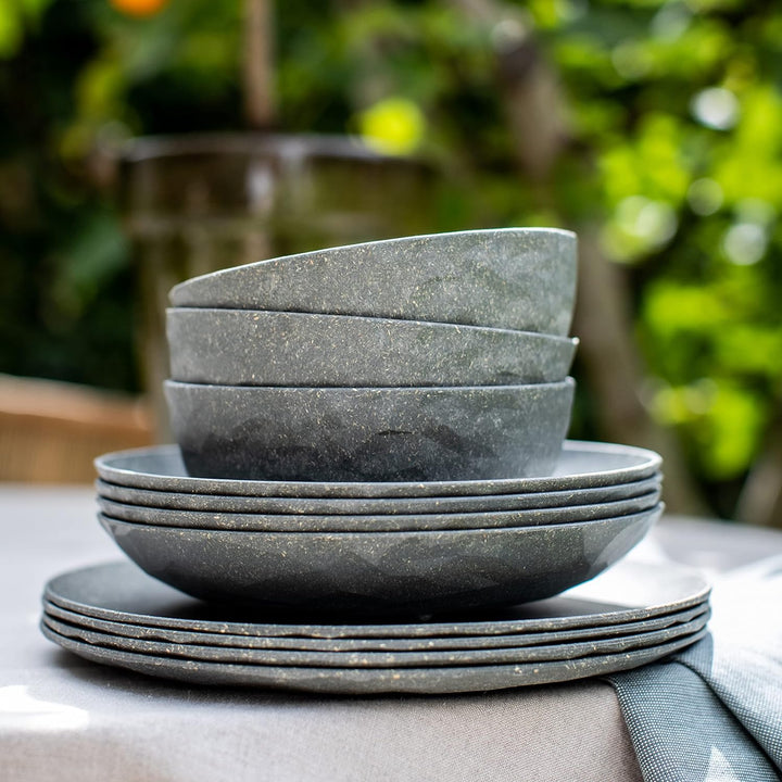 Koziol Suppenteller, 220 mm, 4 Stück, 5006701, Natur Ash Grey 220mm Nature Ash Grey, 220mm Nature As