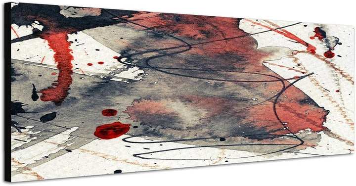 Paul Sinus Art Panoramabild auf Leinwand und Keilrahmen 150x50cm Hintergrund Grunge abstrakt Texture