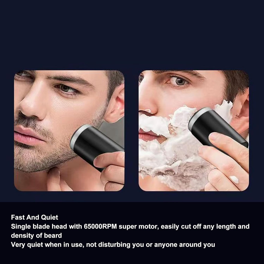 BAOFUYA Mini Shave Tragbarer Elektrorasierer, Kabelloser Wiederaufladbarer Rasierer, Elektrischer Tr