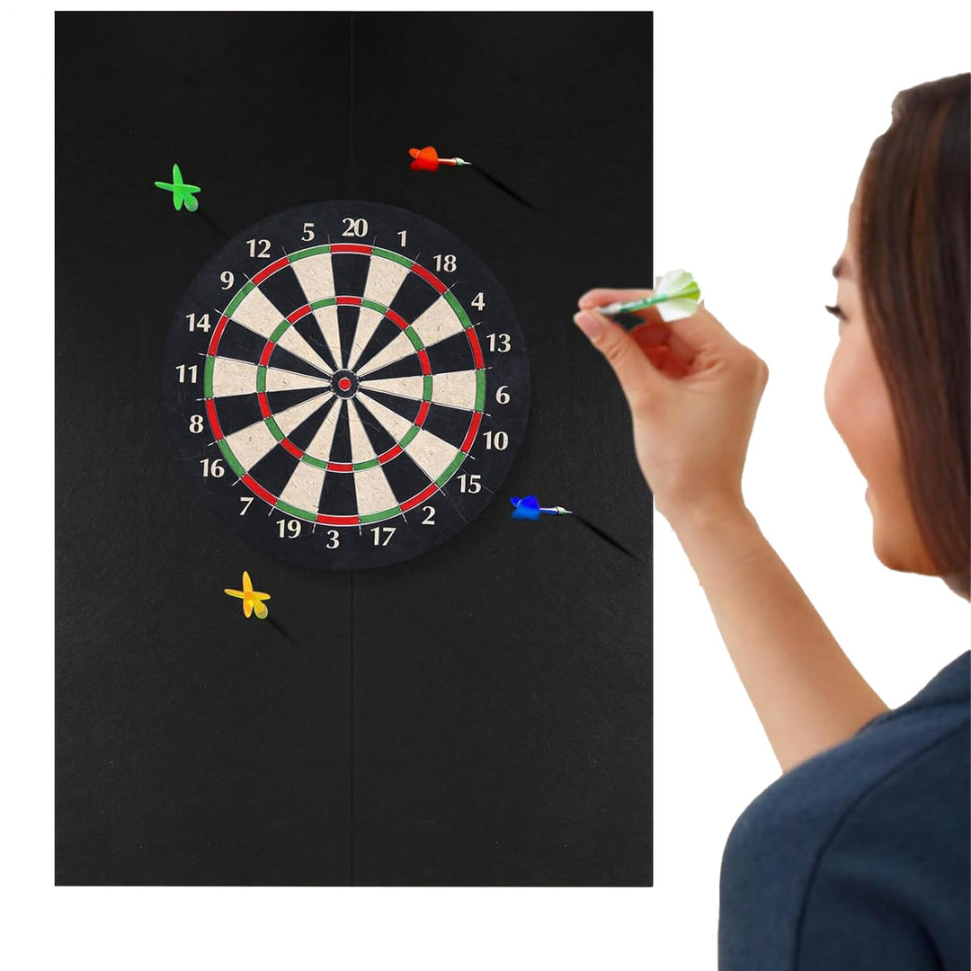 Opdestn Dartboard Wandschutz - Dartboard Zubehör | Robuste Schwarz Abnehmbare Matte Für Spielzimmer