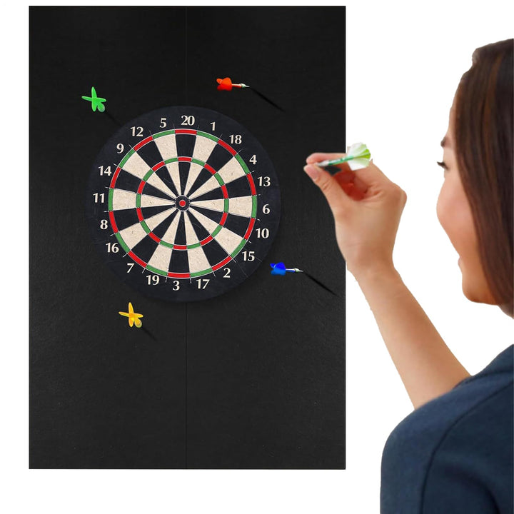 Opdestn Dartboard Wandschutz - Dartboard Zubehör | Robuste Schwarz Abnehmbare Matte Für Spielzimmer
