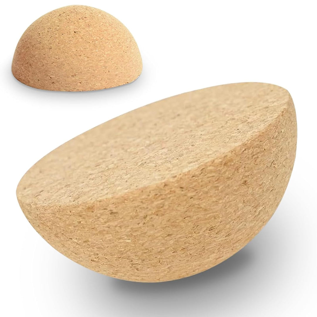 Balance Board Halbkugel aus Massivem Kork Balance Ball Halbkugel für Balance Boards, Für Yoga, Reha,