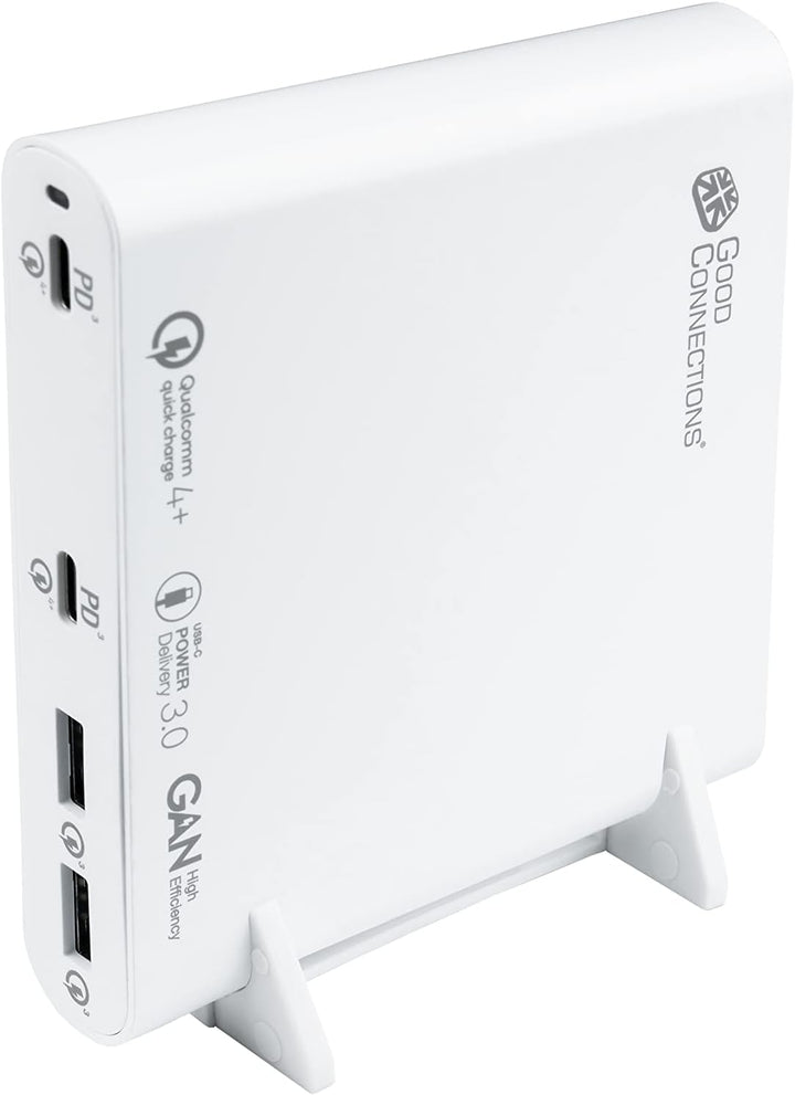 Good Connections USB-Desktop-Schnellladestation 120W - GaN-Technologie - 4-Port - 2X USB-C max je 10