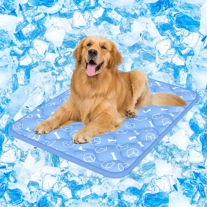 Rywell Kühlmatte für Hunde 110x80 cm, Plus Version, Selbstkühlend mit Arc-Chill-Gewebe, Verdickt, Fa