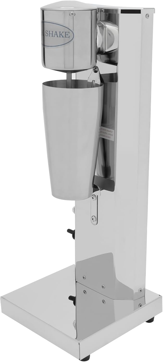 Elektrisch Edelstahl Milchshakemaschine,2 Geschwindigkeitsstufen Standmixer Mit Mixbecher,GeträNkemi