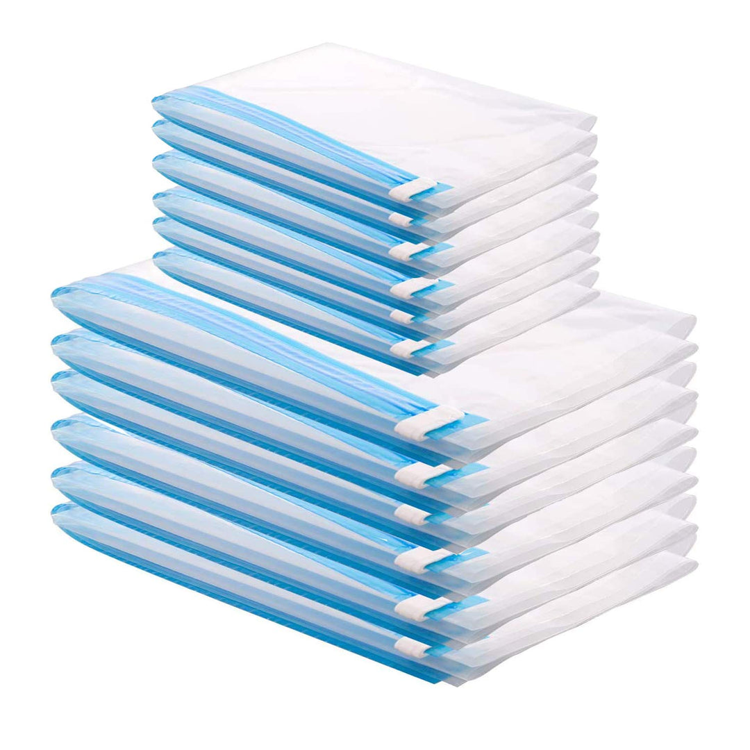 12 Set Vakuumbeutel Reise zum Rollen,Reise-Kompressionsbeutel, 2 Grössen (60x40cm, 50x35cm) Travel V