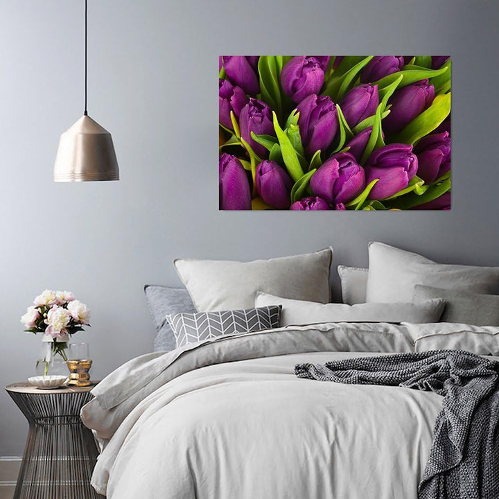 Feeby Frames, Leinwandbild, Bilder, Wand Bild, Wandbilder, Kunstdruck 50x70cm, BLUMEN, TULPEN, NATUR