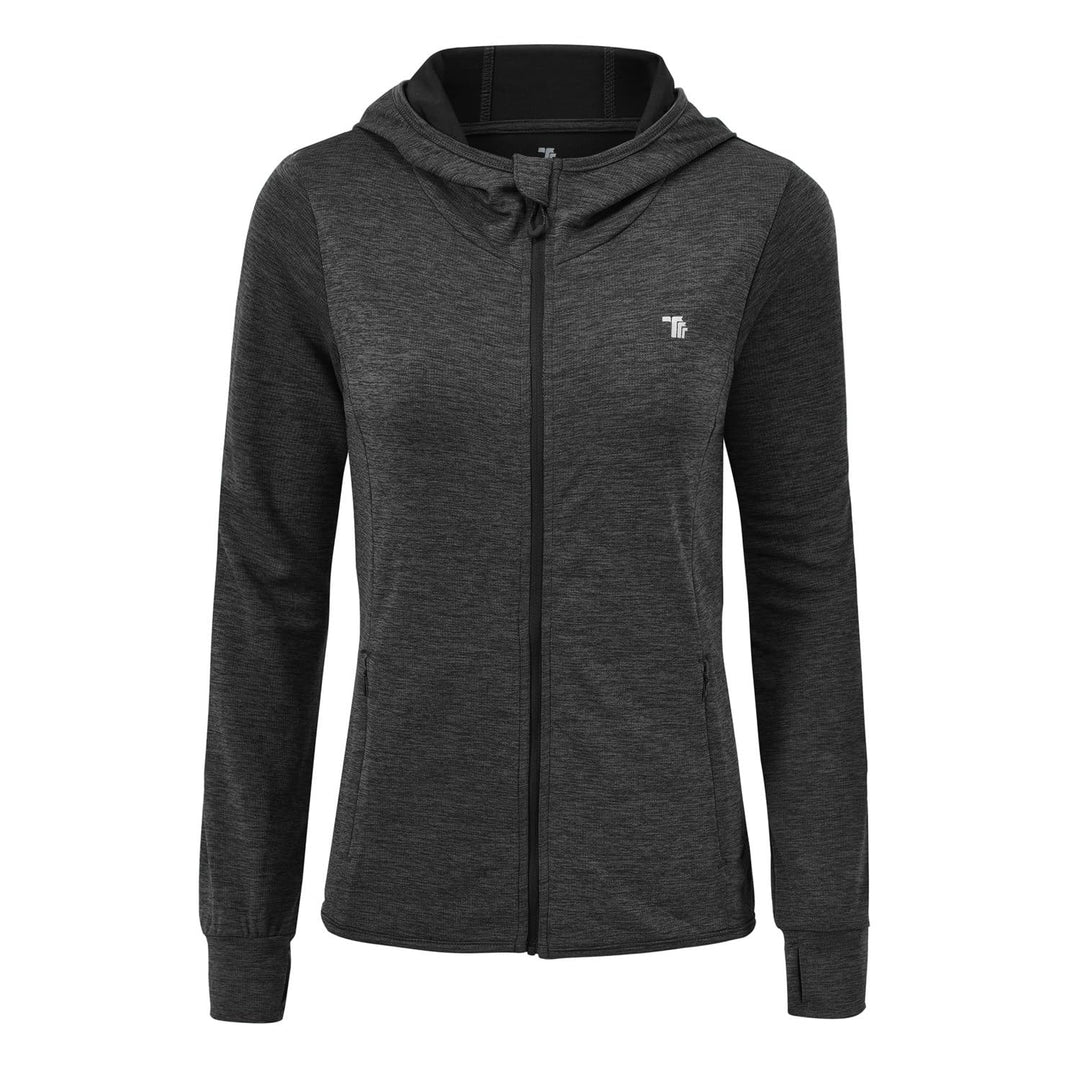 Damen Laufjacke Sportjacke Trainingsjacke Langarm Fitness Yoga Jacke Leicht Atmungsaktive Full Zip S