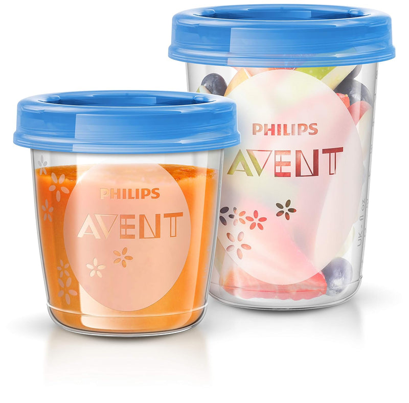 Philips Avent 4-in-1-Babynahrungszubereiter SCF883/01 mit 20er Pack Aufbewahrungsbecher für Babynahr