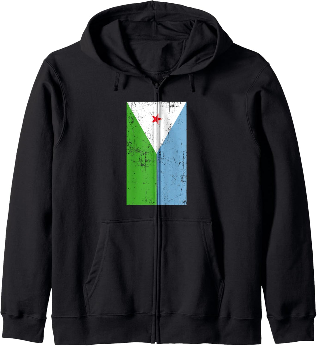 Republic of Djibouti Horn of Africa Distressed Flag Kapuzenjacke
