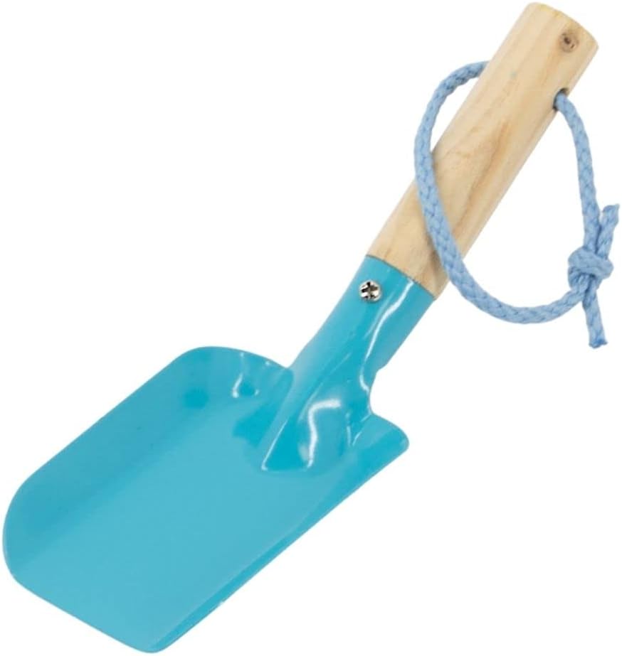 Rekord Kinder-Gartenset 6-TLG Blau (Tasche, Giesskanne, Harke, Schaufel, Spaten, Handschuhe), Kinder