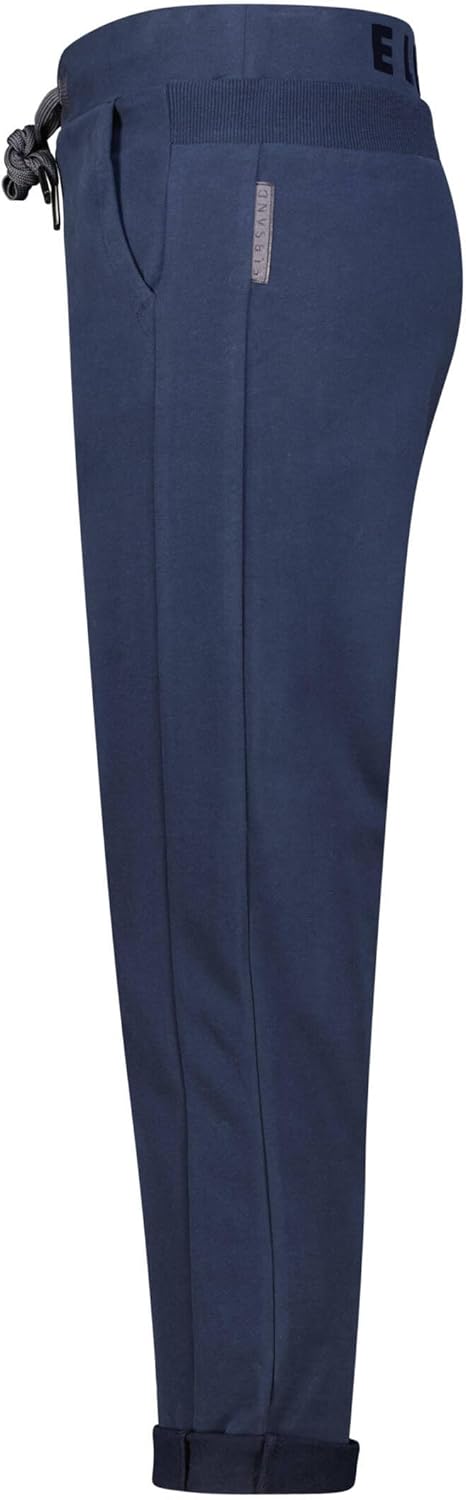 Elbsand Brinja Damen 7/8 Hose, Sweathose, gerade Schnittform S Blau, S Blau