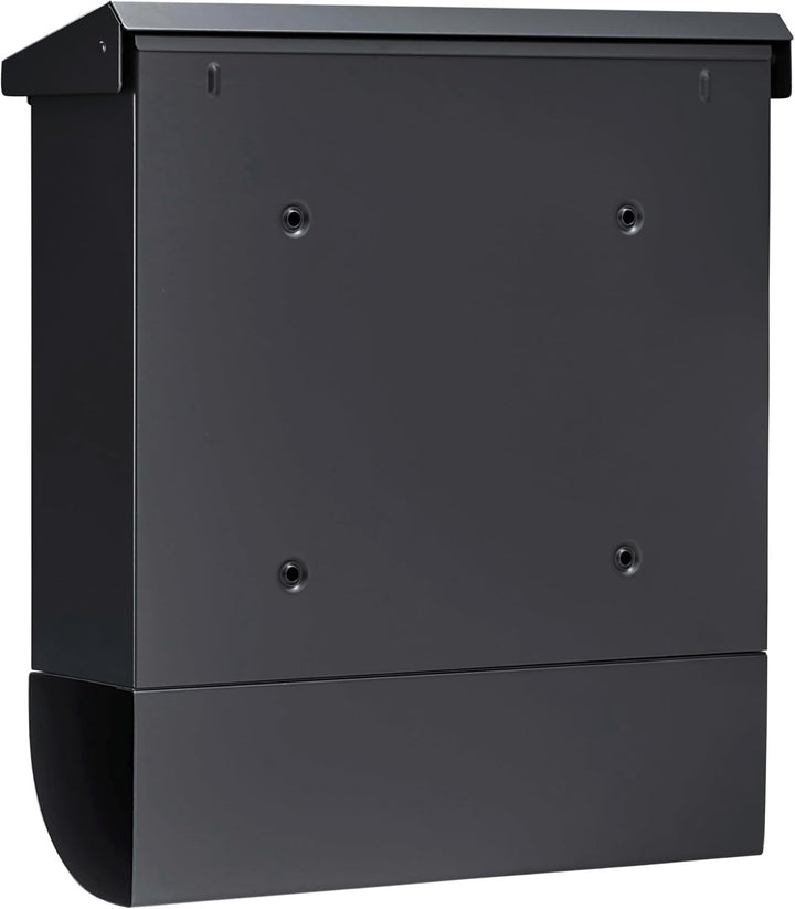 Burg Wächter Briefkasten mit Zeitungsfach und Namensschild, Verzinkter Stahl, Einwurf-Format DIN C4,
