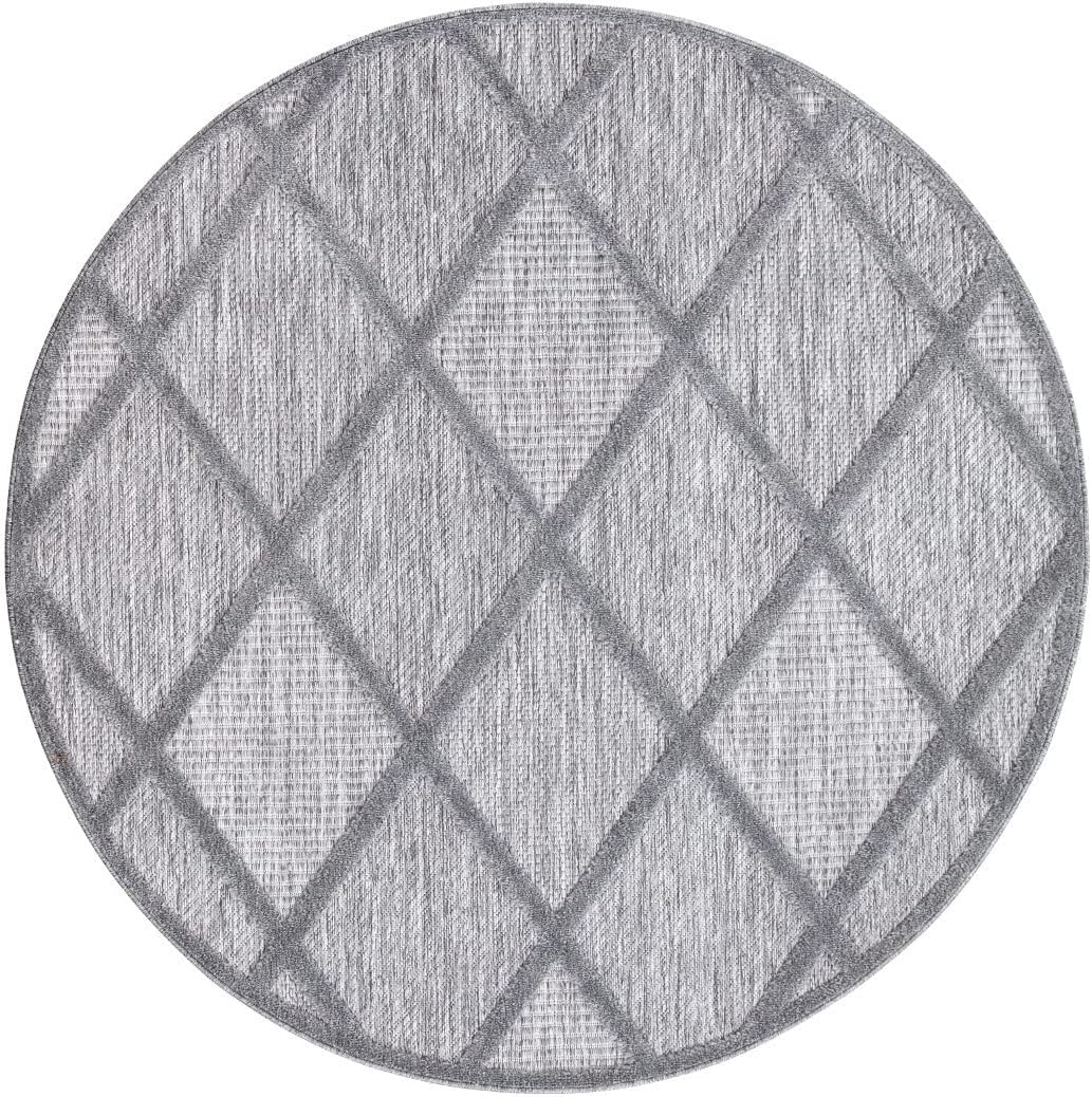 carpet city In-& Outdoor Teppich - Rund 200 cm - für Innen-& Aussenbereich - Wetterfest Balkon-Teppi