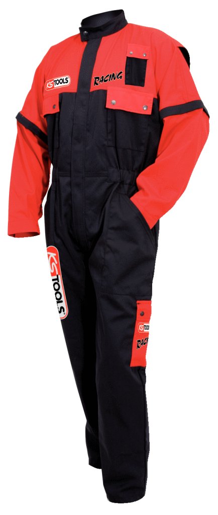 KS Tools 100394 Overall, rot/schwarz, XXL, XXL