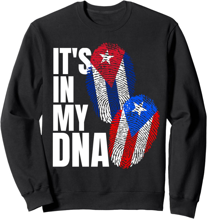 Kubanische und puertoricanische DNA-Erbe-Mix-Flagge Sweatshirt