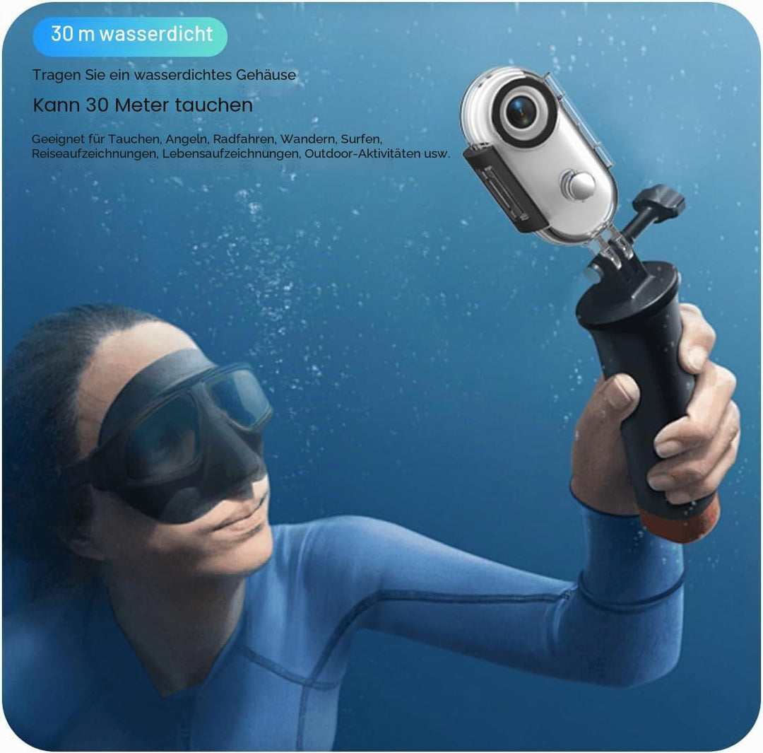 Winnes Mini Action Cam WiFi Sport Zoll Kamera HD 1080P Weitwinkel 120° IP68 Wasserdicht 30 Meter Vid